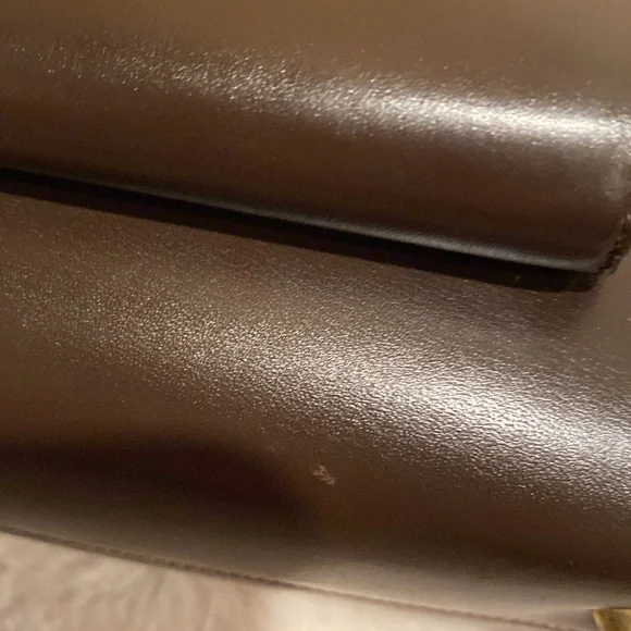 Structured Dark Brown Leather Top-Handle Women's Bag - Picture 10 of 11